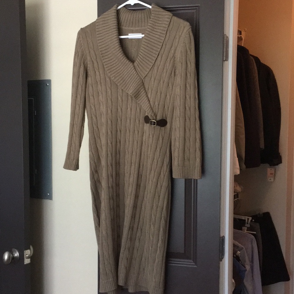 Calvin Klein brown knit dress